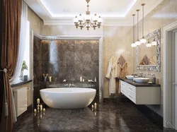 Дизайн ванны в стиле современной классики