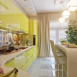 Design Kitchen Living Room Yellow
