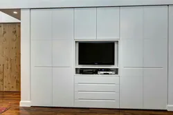 Wall Cabinet With TV In The Bedroom Photo