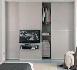 Стена шкаф с телевизором в спальню фото