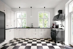 Black Floors In The Kitchen Design Photo