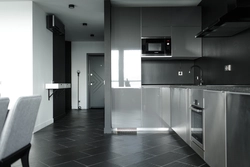Black Floors In The Kitchen Design Photo