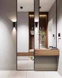 Hallway mirror with cabinet photo in the interior