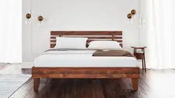 Дызайн спальні ложак з дрэва