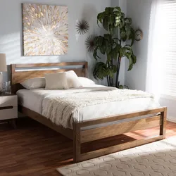 Bedroom design wooden bed