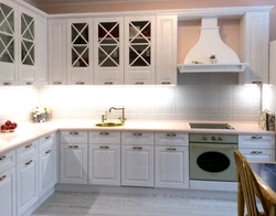 Kitchens with domed hood photo in the interior