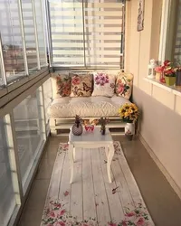 Interior of a corner balcony in an apartment