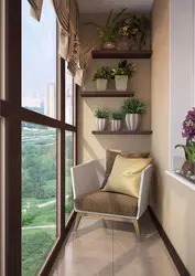 Interior of a corner balcony in an apartment