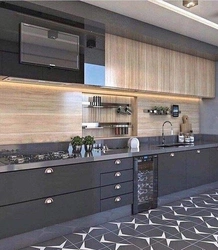 Graphite-colored kitchen photo