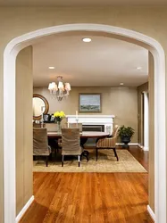 Entrance To The Living Room Without A Door In A Modern Interior