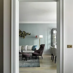 Entrance To The Living Room Without A Door In A Modern Interior