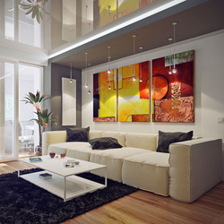 Living rooms in a modern style photo for a large room