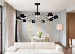 Подвесные светильники фото в интерьере в гостиной