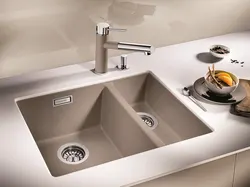 Mortise Sink For The Kitchen In The Interior Photo