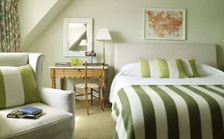 Bedroom design in olive tones photo