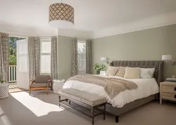 Bedroom design in olive tones photo