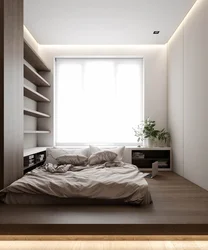 Small bedroom design 6 sq.m. with window