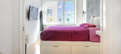 Маленькая спальня дизайн 6 кв с окном