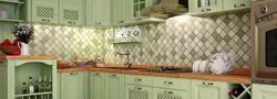 Arabesque tiles in the kitchen interior photo