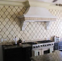 Плитка арабеска в интерьере кухни фото