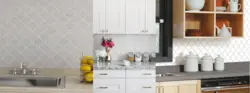 Arabesque tiles in the kitchen interior photo