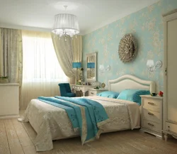 Спальня В Бежево Голубых Тонах Фото