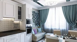 Curtains for the kitchen in neoclassical style photo