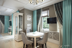 Curtains for the kitchen in neoclassical style photo