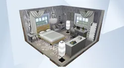 Bedroom interior in sims