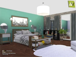 Bedroom interior in sims