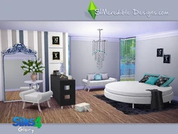Sims-də yataq otağının interyeri