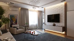 Дизайн диванов в гостиной в современном стиле с телевизором