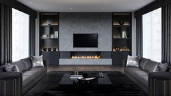 Дизайн диванов в гостиной в современном стиле с телевизором