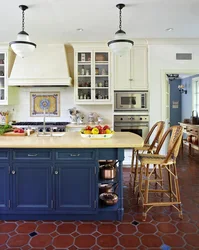 Blue Provence Kitchen In The Interior Photo