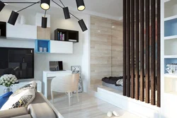 Decor With Slats In The Bedroom Interior