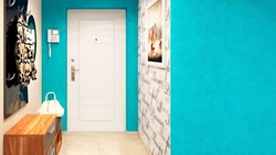 Turquoise color in the hallway photo