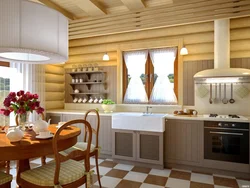 Cover the kitchen with wood photo
