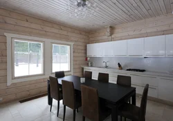 Cover the kitchen with wood photo