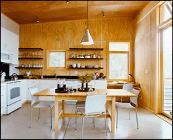 Cover the kitchen with wood photo