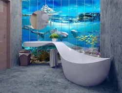 3D плиткалық фото ванна