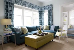 Sofa near the window in the living room photo in modern style