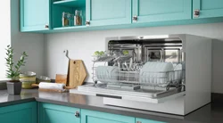 Freestanding Dishwasher Photo In The Kitchen Interior