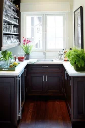 Interior Of A Small Kitchen In A House With One Window