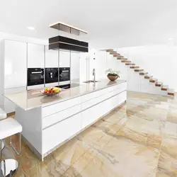 Marble Tiles In The Kitchen Interior