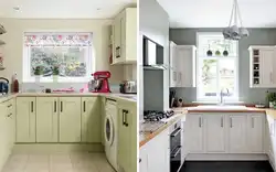 Small Kitchen Design With A Window In The Middle Photo