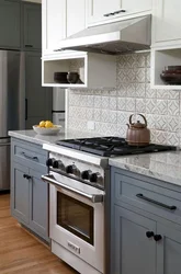 Kitchens with black gas stove photo