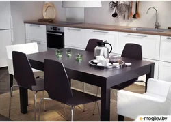 Dark kitchen table design