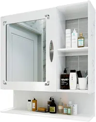 Bathroom design with mirror cabinet