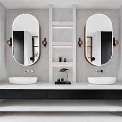 Bathroom design with mirror cabinet