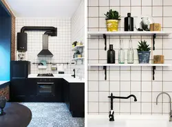 Kitchen design with gas pipe along the entire wall